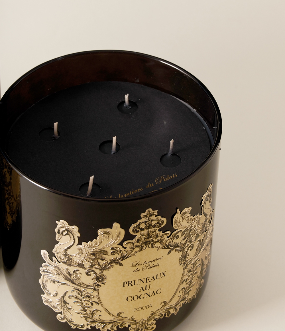PRUNEAUX AU COGNAC. Glass three wicks / five wicks